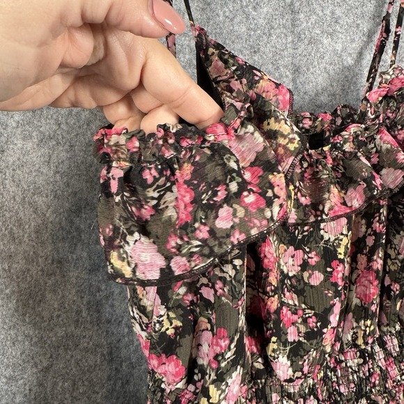 Candies Y2K Floral Dress Size Medium Fairycore Ruffle‎ Spaghetti Strap Babydoll - Picture 5 of 13